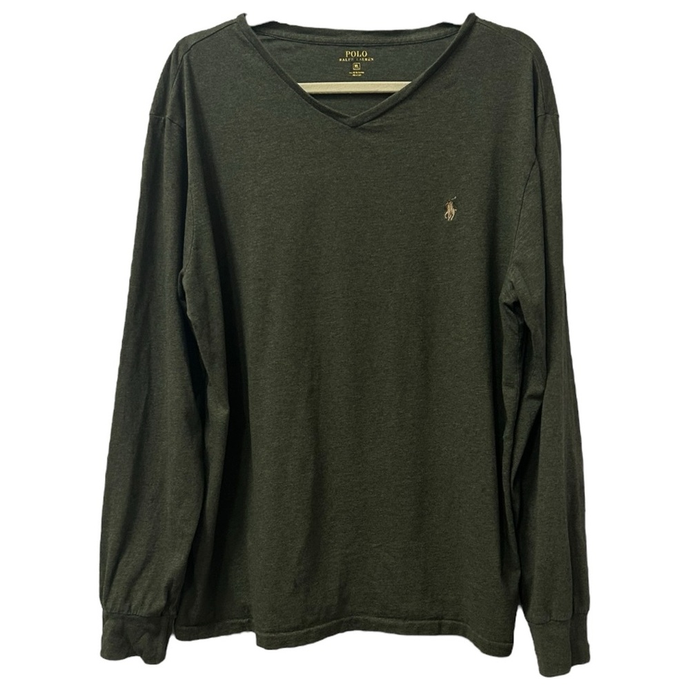 Polo Ralph‎ Lauren Men’s Long Sleeve V Neck Tee Shirt  Sz XL